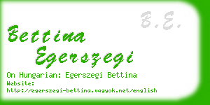 bettina egerszegi business card